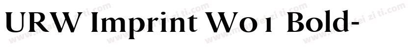 URW Imprint W01 Bold字体转换